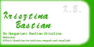 krisztina bastian business card